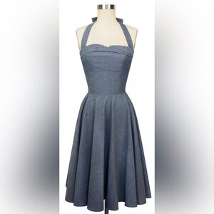 Trashy Diva Chambray Trixie Halter Dress